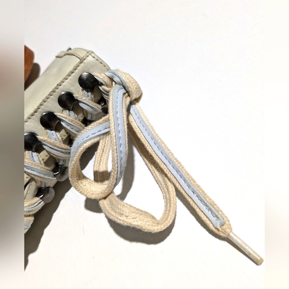 Free People Santa Fe Lace Up Eyelet Leather Boot NWOT Ecru 36 6 - Picture 8 of 16